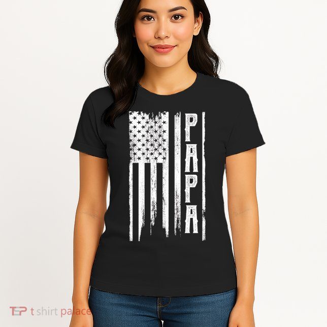 American Papa Flag Womens T-Shirt