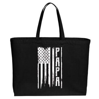 American Papa Flag Cotton Canvas Jumbo Tote