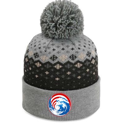 American Patriot Eagle Emblem The Baniff Cuffed Pom Beanie