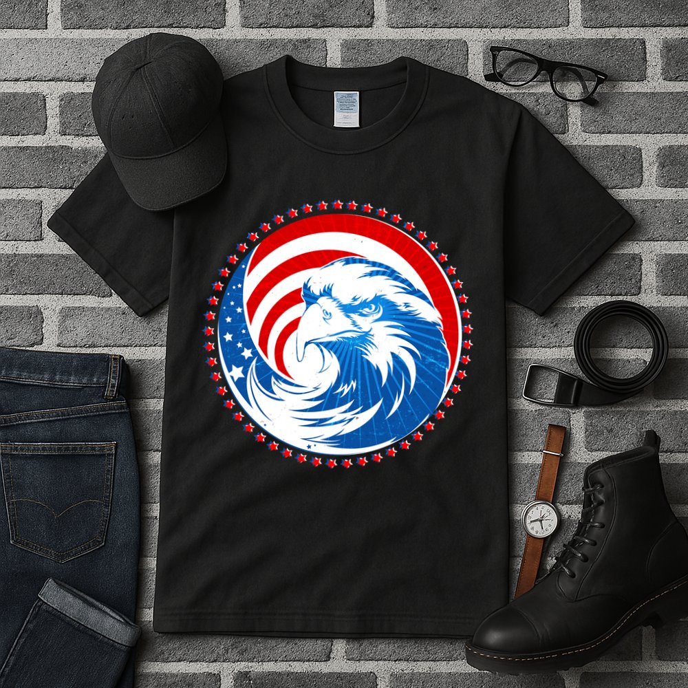 American Patriot Eagle Emblem Tall T-Shirt