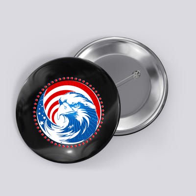 American Patriot Eagle Emblem Button