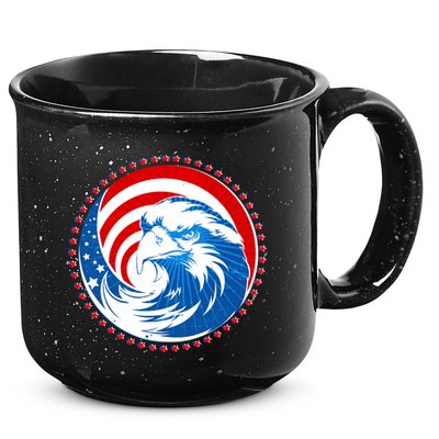 American Patriot Eagle Emblem 15oz Campfire Ceramic Mug