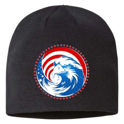 American Patriot Eagle Emblem Sustainable Beanie