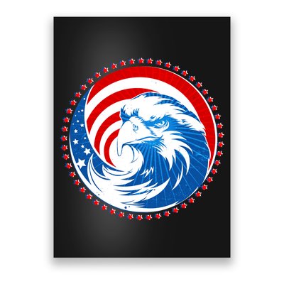 American Patriot Eagle Emblem Poster
