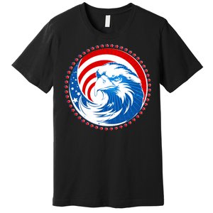 American Patriot Eagle Emblem Premium T-Shirt