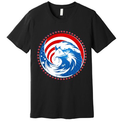 American Patriot Eagle Emblem Premium T-Shirt