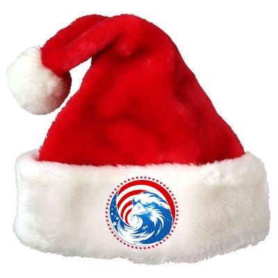 American Patriot Eagle Emblem Premium Christmas Santa Hat