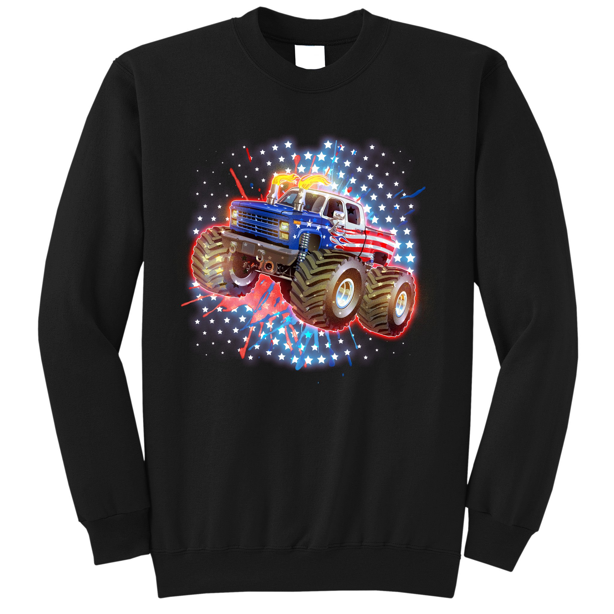 American Patriotic Monster Truck USA Sweatshirt