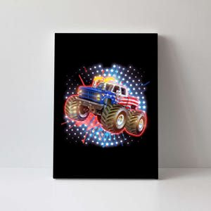 American Patriotic Monster Truck USA Canvas