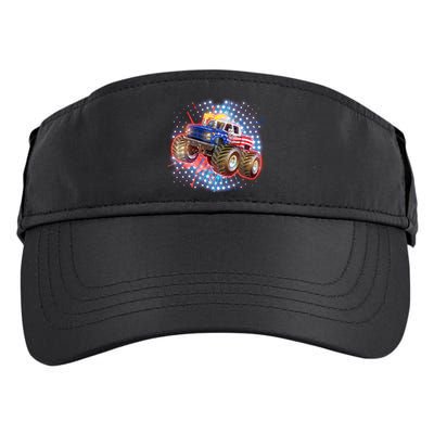American Patriotic Monster Truck USA Adult Drive Performance Visor