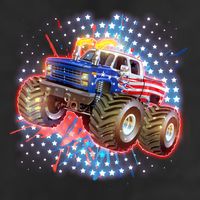 American Patriotic Monster Truck USA Adult Drive Performance Visor