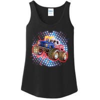 American Patriotic Monster Truck USA Ladies Essential Tank