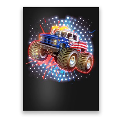 American Patriotic Monster Truck USA Poster