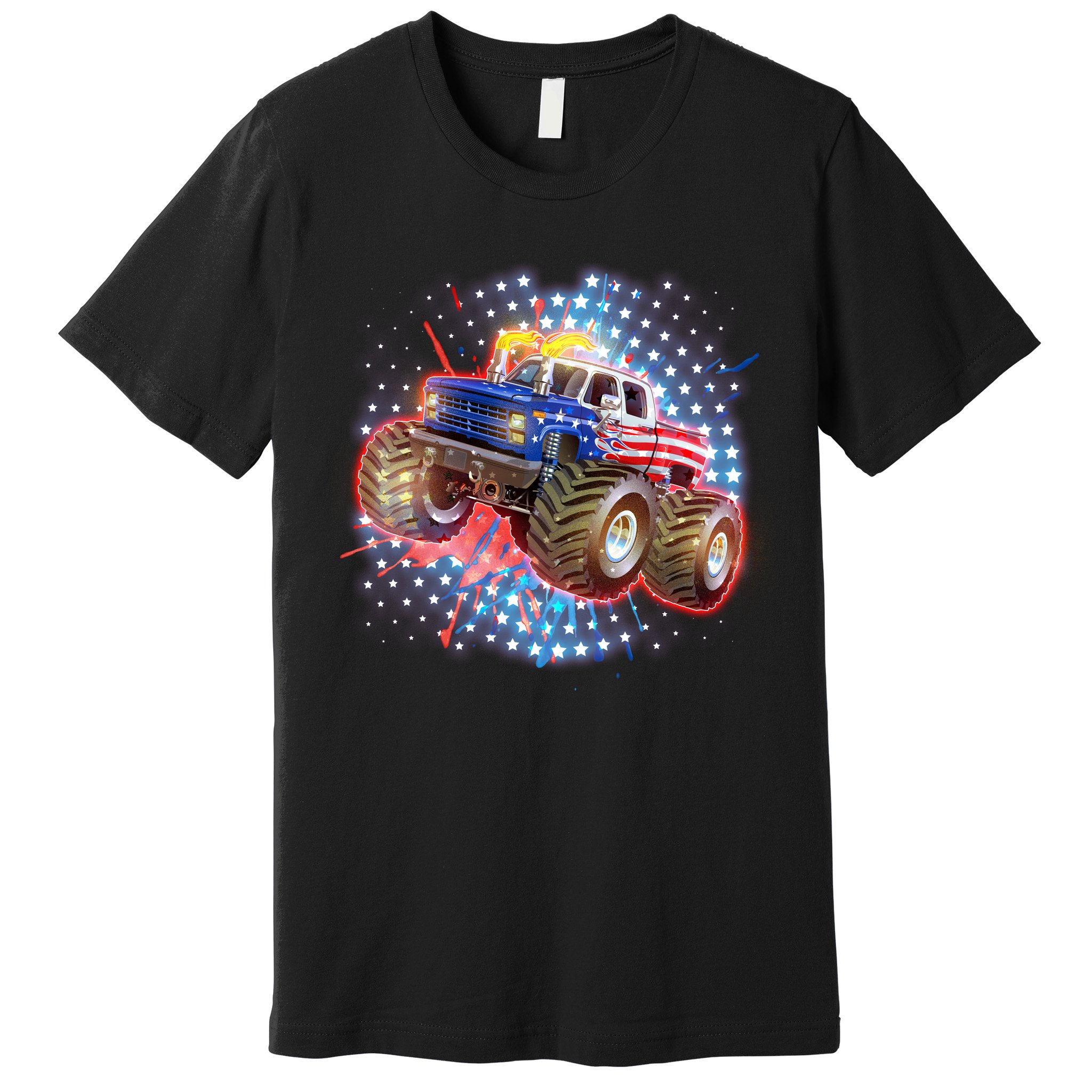 American Patriotic Monster Truck USA Premium T-Shirt