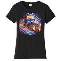 American Patriotic Monster Truck USA Women's T-Shirt