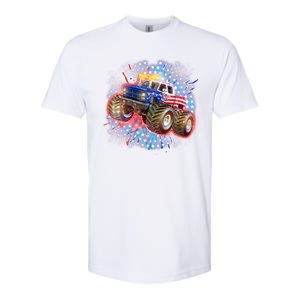 American Patriotic Monster Truck USA Softstyle® CVC T-Shirt