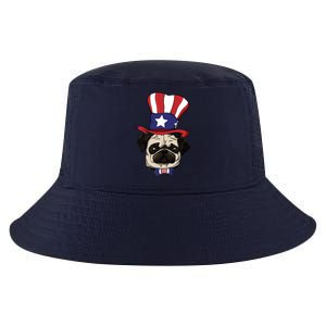 American Patriotic Pug Cool Comfort Performance Bucket Hat