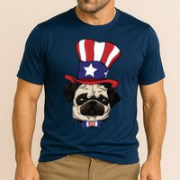 American Patriotic Pug Cooling Performance Crew T-Shirt