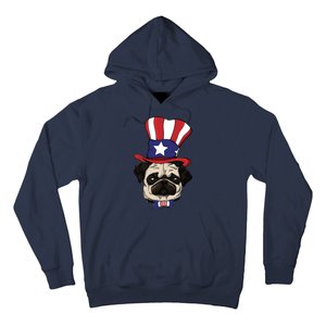 American Patriotic Pug Hoodie