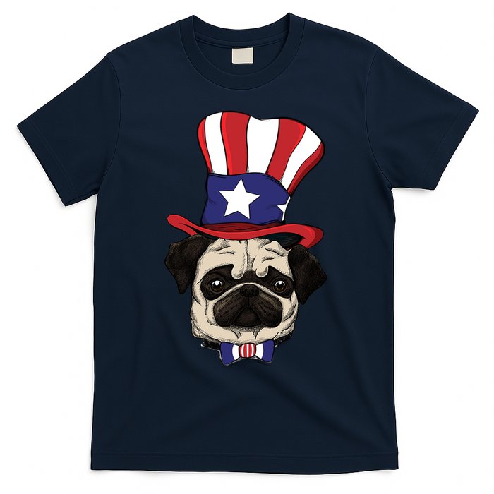 American Patriotic Pug T-Shirt