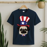 American Patriotic Pug T-Shirt