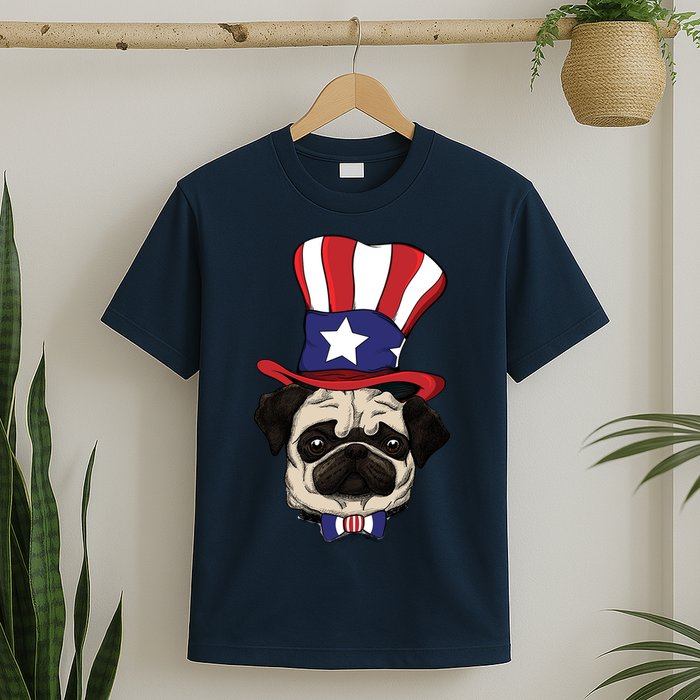 American Patriotic Pug T-Shirt