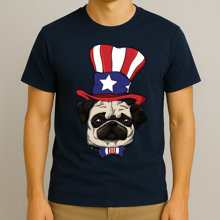 American Patriotic Pug T-Shirt