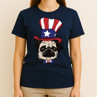 American Patriotic Pug T-Shirt