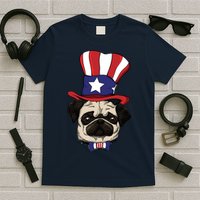 American Patriotic Pug T-Shirt