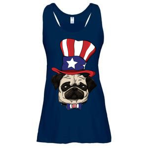 American Patriotic Pug Ladies Essential Flowy Tank