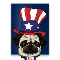 American Patriotic Pug Poster