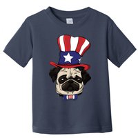 American Patriotic Pug Toddler T-Shirt