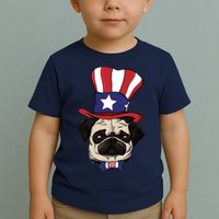 American Patriotic Pug Toddler T-Shirt