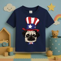 American Patriotic Pug Toddler T-Shirt