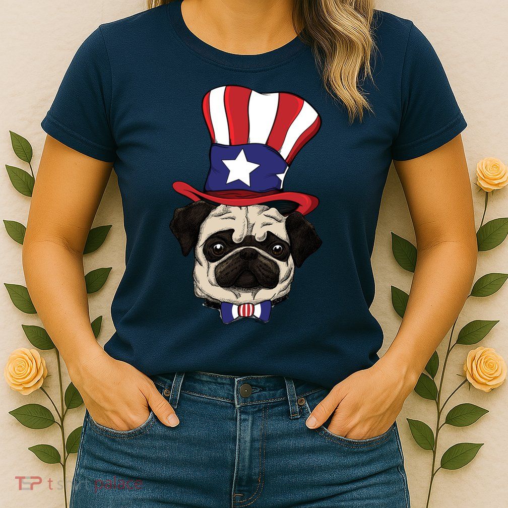 American Patriotic Pug Women's T-Shirt