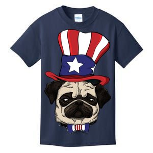 American Patriotic Pug Kids T-Shirt