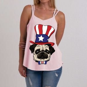 American Patriotic Pug Women's Strappy Tank