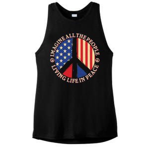 American Peace: People Living life In Peace Ladies PosiCharge Tri-Blend Wicking Tank