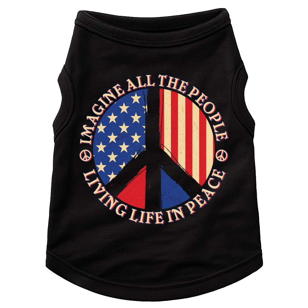 American Peace: People Living life In Peace Doggie Tank