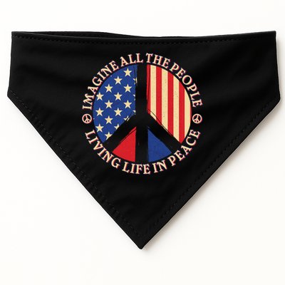 American Peace: People Living life In Peace USA-Made Doggie Bandana