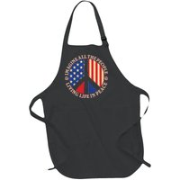 American Peace: People Living life In Peace Full-Length Apron With Pockets