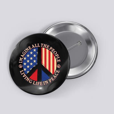 American Peace: People Living life In Peace Button