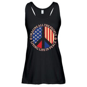 American Peace: People Living life In Peace Ladies Essential Flowy Tank