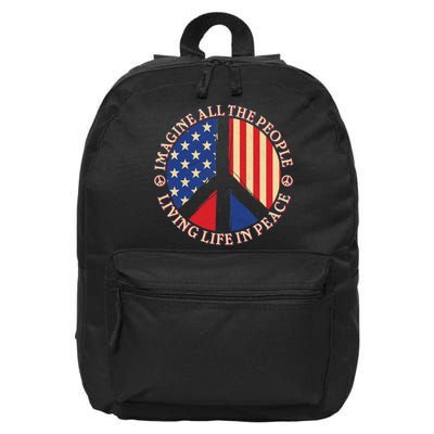 American Peace: People Living life In Peace 16 in Basic Backpack