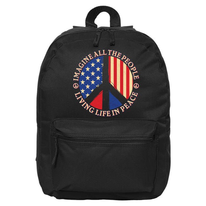 American Peace: People Living life In Peace 16 in Basic Backpack