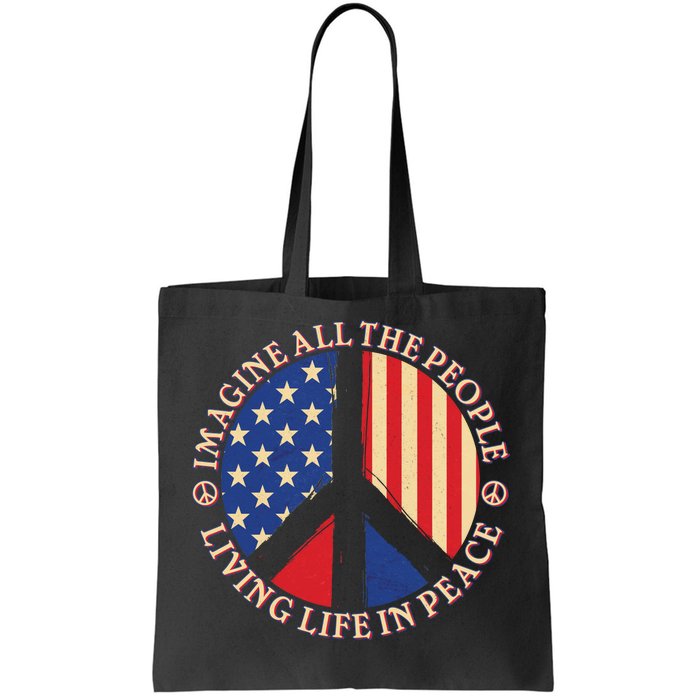 American Peace: People Living life In Peace Tote Bag