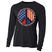 American Peace: People Living life In Peace Cooling Performance Long Sleeve Crew