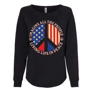 American Peace: People Living life In Peace Womens California Wash Sweatshirt