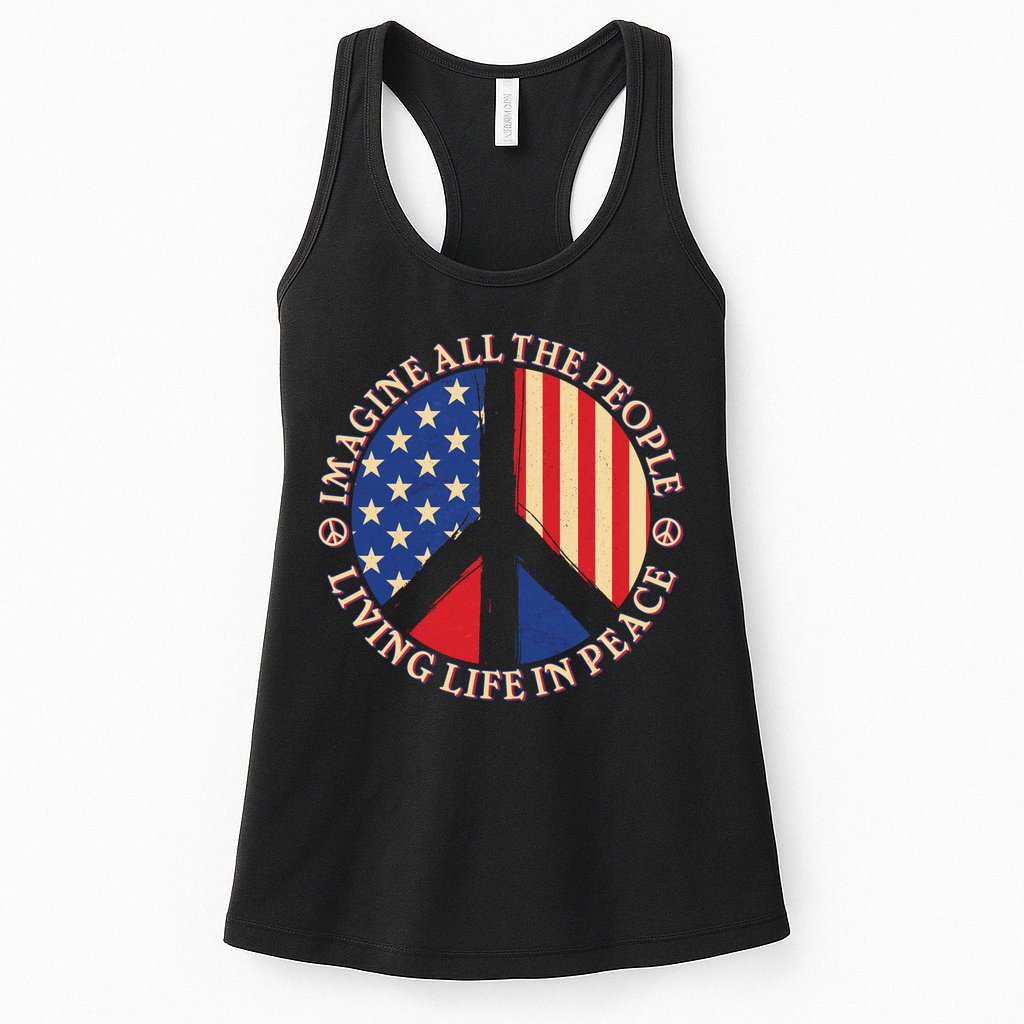American Peace: People Living life In Peace Womens Tank Top