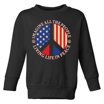 American Peace: People Living life In Peace Toddler Sweatshirt